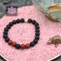 Preview: Diffusor Armband - Lavastein & Roter Jaspis mit vergoldeter diamantierter Silberperle
