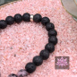 Preview: Diffusor Armband - Lavastein & Rhodonit mit Lebensblume aus 925er Sterling Silber