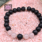 Preview: Diffusor Armband - Lavastein & Rosenquarz mit Elementen aus 925er Sterling Silber