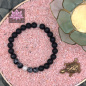 Preview: Diffusor Armband - Lavastein & Schneeflockenobsidian mit diamantierter Silberperle