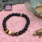 Preview: Diffusor Armband - Lavastein & Tigerauge mit diamantierter Silberperle