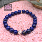 Preview: Lapislazuli Mala Armband mit Mantra-Perle aus 925er Sterling Silber