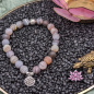 Preview: Matter Botswana Achat mit Lebensblume und Silberperle