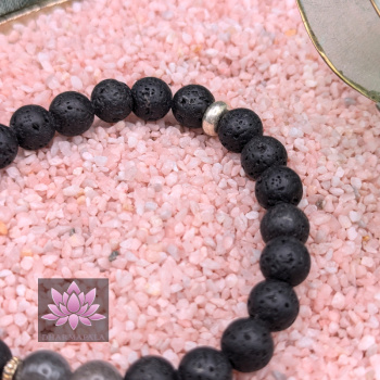 Diffusor Armband - Lavastein & Labradorit mit Elementen aus 925er Sterling Silber