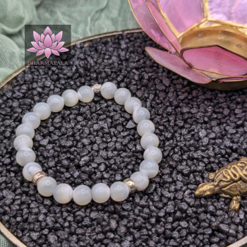 Perlmutt Mala Armband mit Elementen aus 925er Sterling Silber
