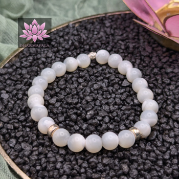 Perlmutt Mala Armband mit Elementen aus 925er Sterling Silber