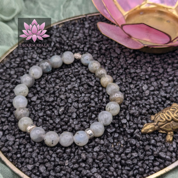 Labradorit Mala Armband mit Elementen aus 925er Sterling Silber