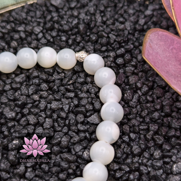 Perlmutt Mala Armband mit Elementen aus 925er Sterling Silber