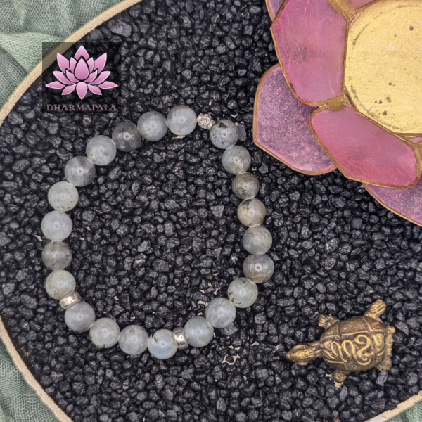 Labradorit Mala Armband mit Elementen aus 925er Sterling Silber