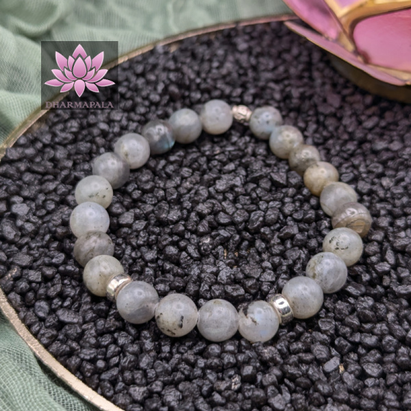 Labradorit Mala Armband mit Elementen aus 925er Sterling Silber